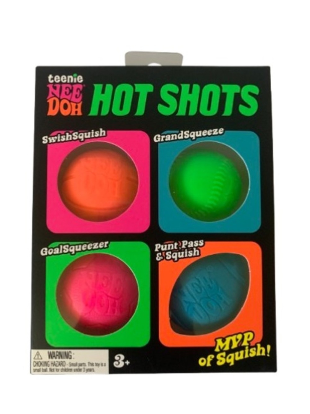 NIB. NEEDOH Teenie Hot Shots Squishy Sports Balls